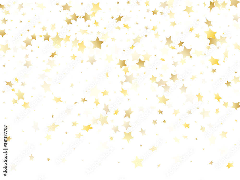 Magic gold sparkle texture vector star background. - obrazy, fototapety, plakaty 