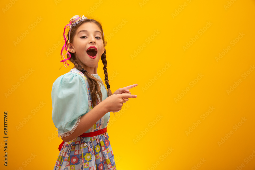 Child in typical clothes of famous Brazilian party called Child in typical clothes of famous Brazilian party called