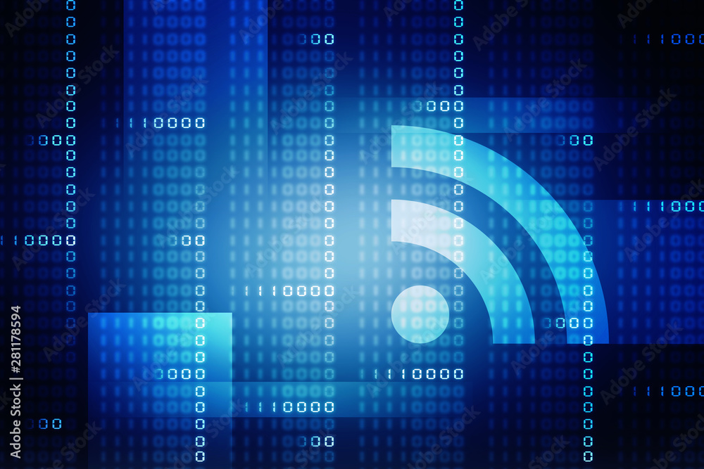 2d illustration WiFi symbol 2d illustration WiFi symbol