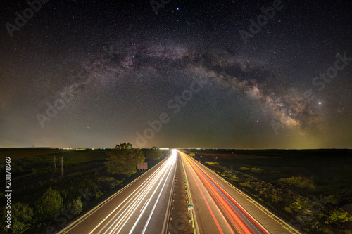 Milky way over the highway