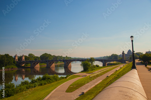 Fototapeta Naklejka Na Ścianę i Meble -  The Market Street Bridge In Luzerne County, Wilkes-Barre Pennsylvania