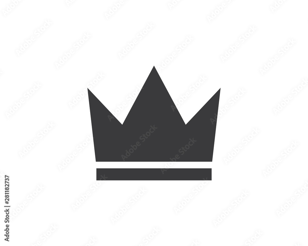 royal crown logo icon vector illustration