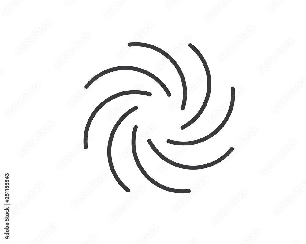 Obraz premium vortex logo icon wave and spiral vector