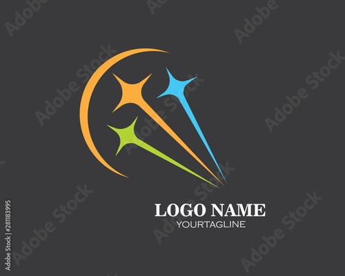 star faster express logo icon vector illustration photo