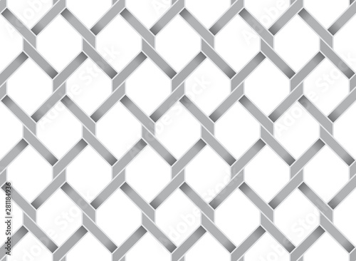Vector geometric seamless pattern. Modern stylish grid texture on white background.