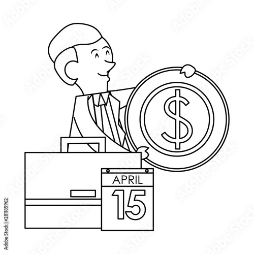 state government taxes business cartoon in black and white