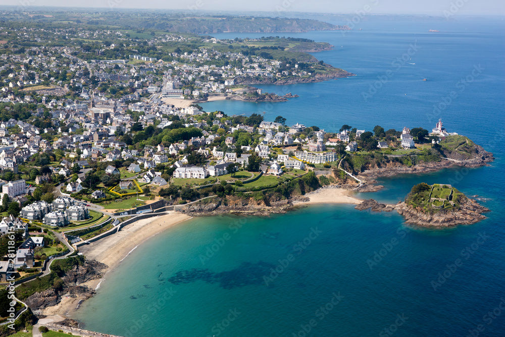 Aerial view of Ile de Bréhat in Brittany, France
