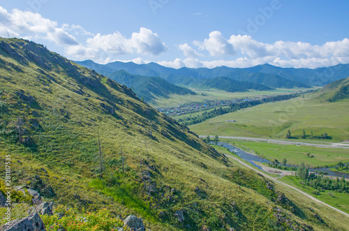 Landscape summer in Mountains Altai Russia the top view © rosetata