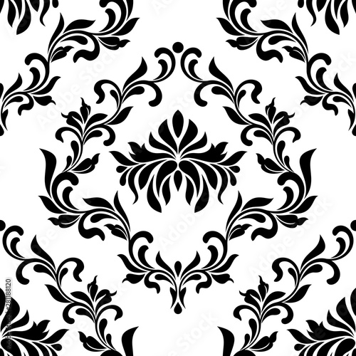 Seamless pattern. Wallpaper in vintage style. Background Damask. Texture for print  wallpaper  home decor  textile  package design