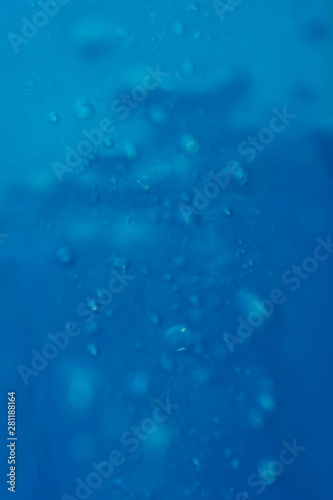 blur background light reflected in water with air bubbles and bokeh