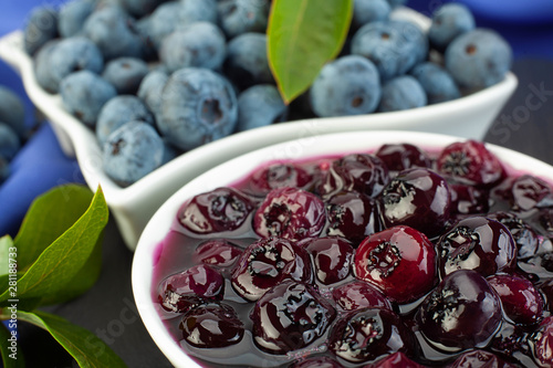 Canvas Print Blueberry berries sweet preserve