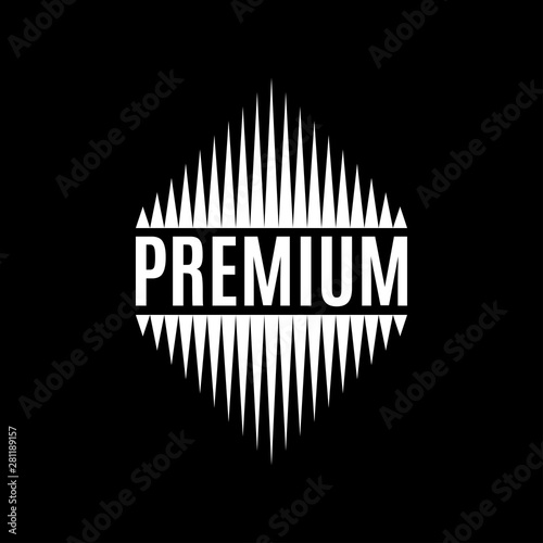 Premium icon, badge or label. High Quality stamp. T-shirt typography print with Premium text. Vector illustration.