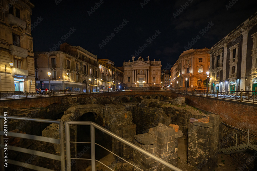 Paisaje urb Paisaje urbano de Catania, arquitectura tradicional de