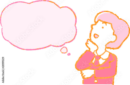 Pop Illustration of a Businessman who responds sideways with Speech Balloon set