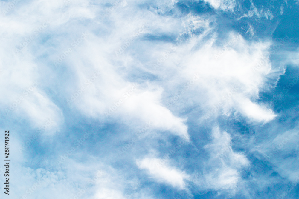 Fototapeta premium Blue sky with cloud. Clearing day and Good weather in the morning.