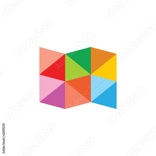 triangle mosaic colorful abstract object logo vector Free Download triangle mosaic colorful abstract object logo vector - GFXLoad