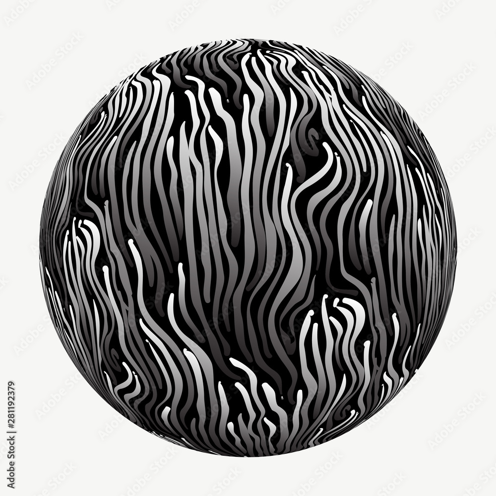 Fototapeta premium noddles planet gradient silver