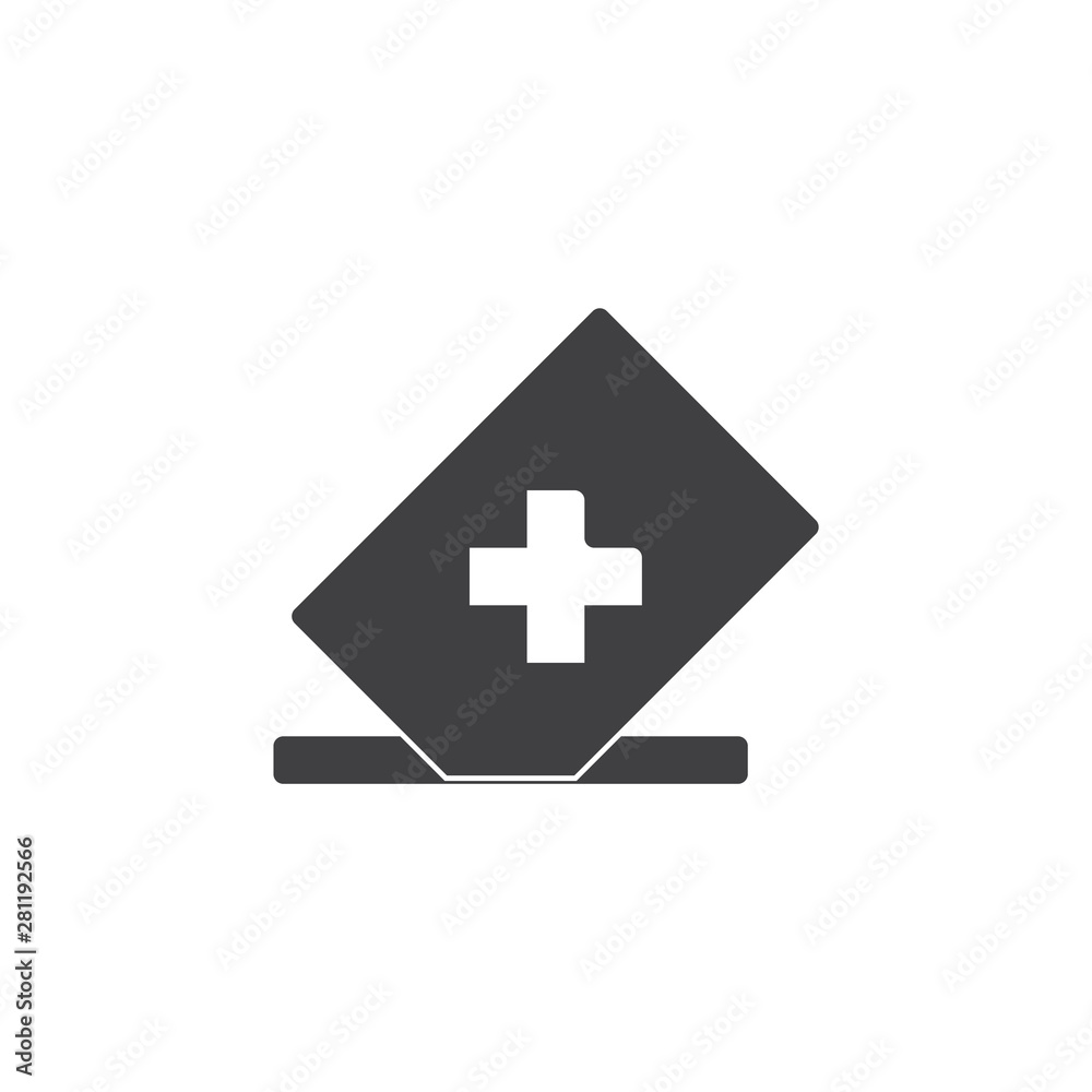 medical card insert symbol icon vector medical card insert symbol icon vector