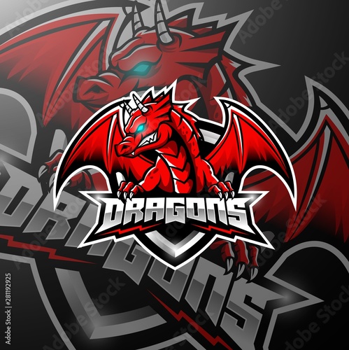 Dekoracja na wymiar  red-dragon-esports-logo-design
