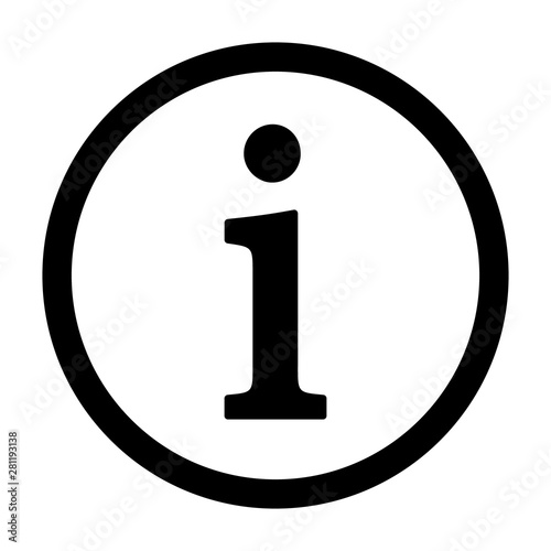Information or info round button help line art vector icon for apps and websites photo