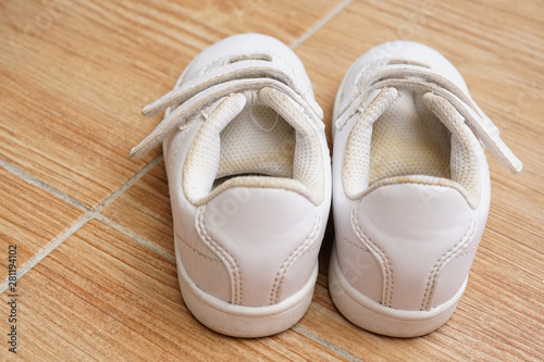 White small kids shoes