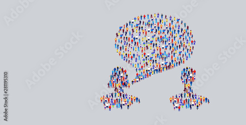 businesspeople crowd gathering in couple chat bubble speech shape different business people group standing together social media communication concept horizontal