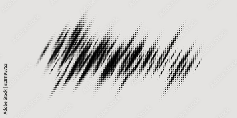 Fototapeta premium Monochrome printing raster, abstract vector halftone background.