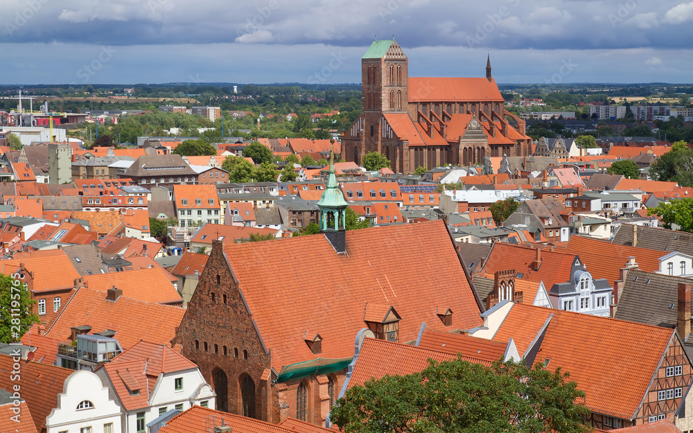 Panoramablick über die Hansestadt Wismar