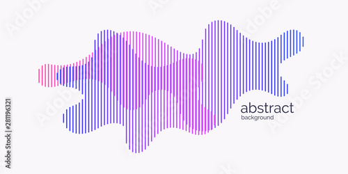Abstract element with dynamic linear waves. Vector illustration