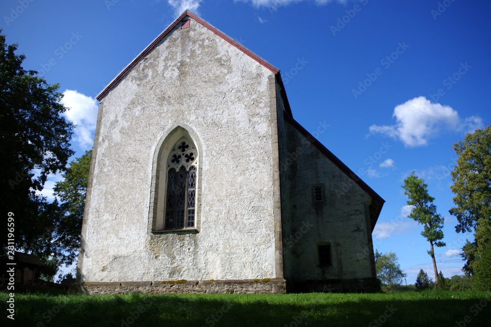 Eglise sur l'ile de Saaremaa, Estonie