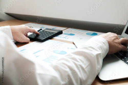 Auditor or internal revenue service staff, Business women checking annual financial statements of company. Audit Concept