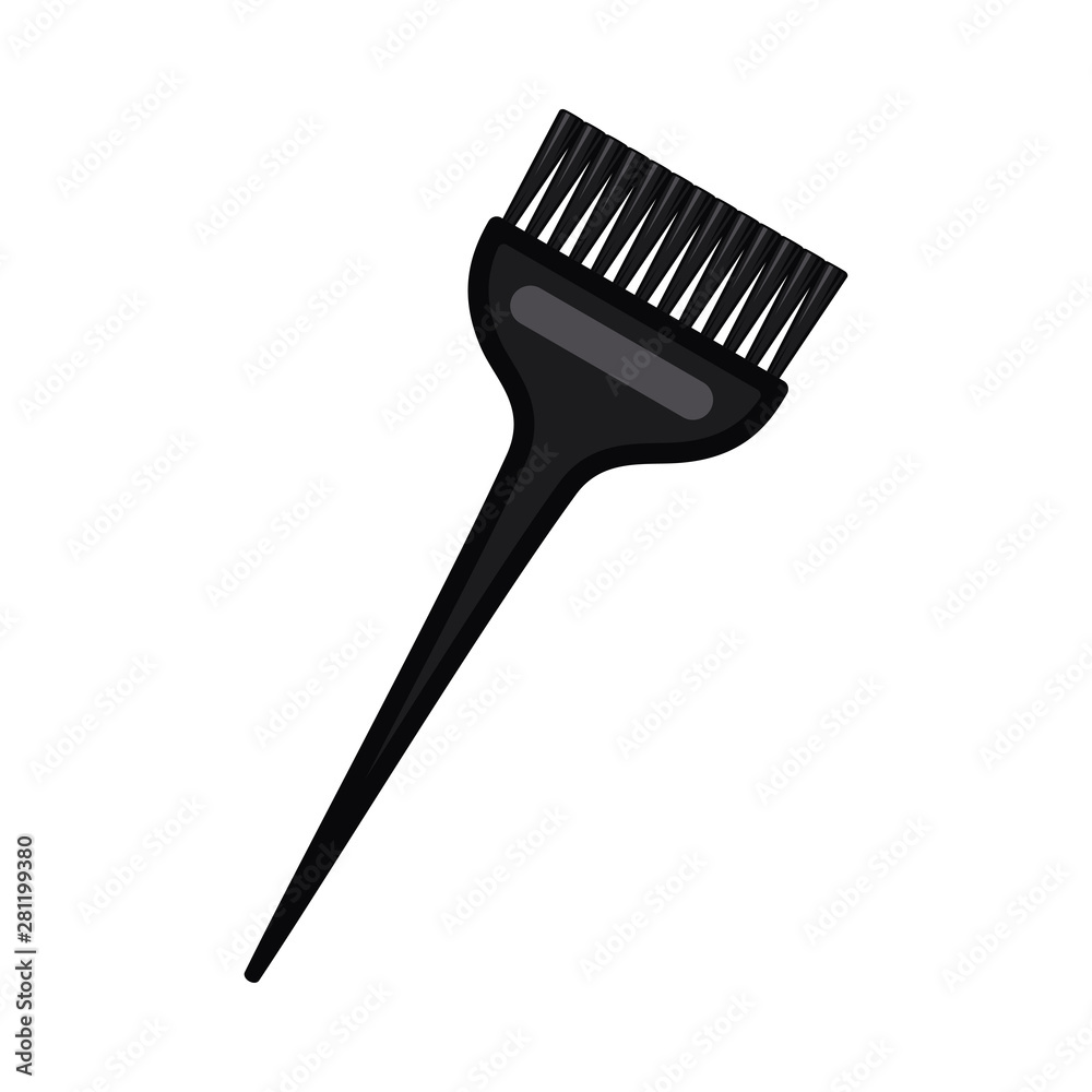 Cartoon black wide hair dye brush