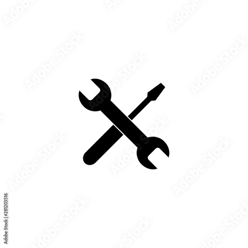 Repair icon. Wrench and screwdriver icon. Settings vector icon