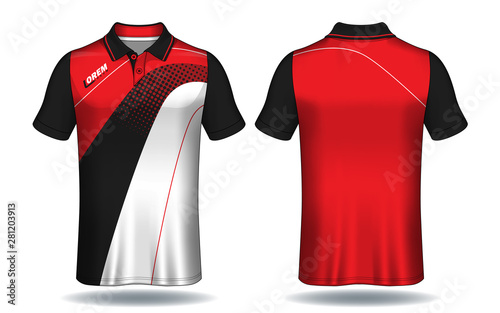 T-shirt polo design, Sport jersey template.	