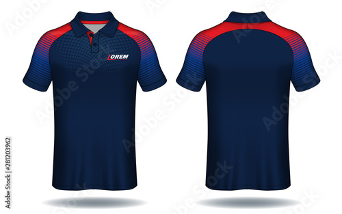 T-shirt polo design, Sport jersey template.	