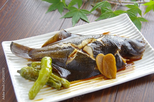 鰈の煮付け　カレイの煮付け　家庭料理　魚料理 photo