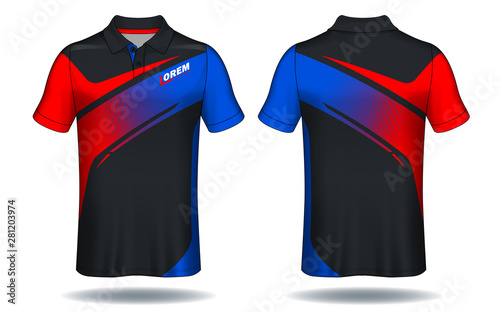 T-shirt polo design, Sport jersey template.	