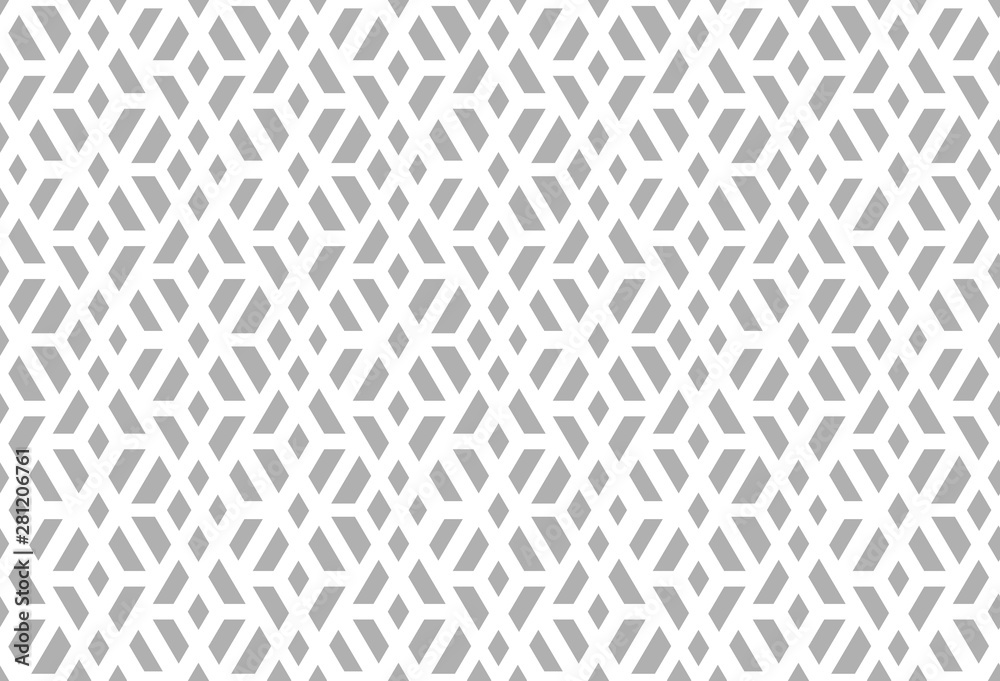 Abstract geometric pattern. A seamless vector background. White and grey ornament. Graphic modern pattern. Simple lattice graphic design.