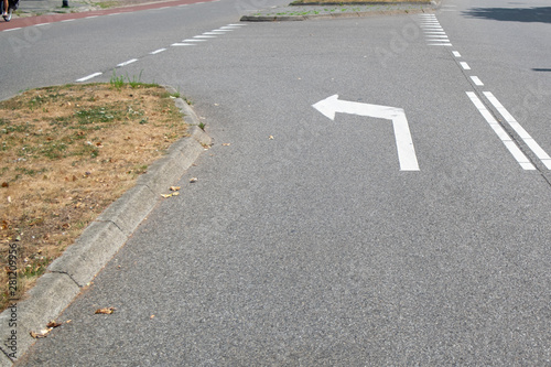 left arrow way marking on the road © Daniel Doorakkers