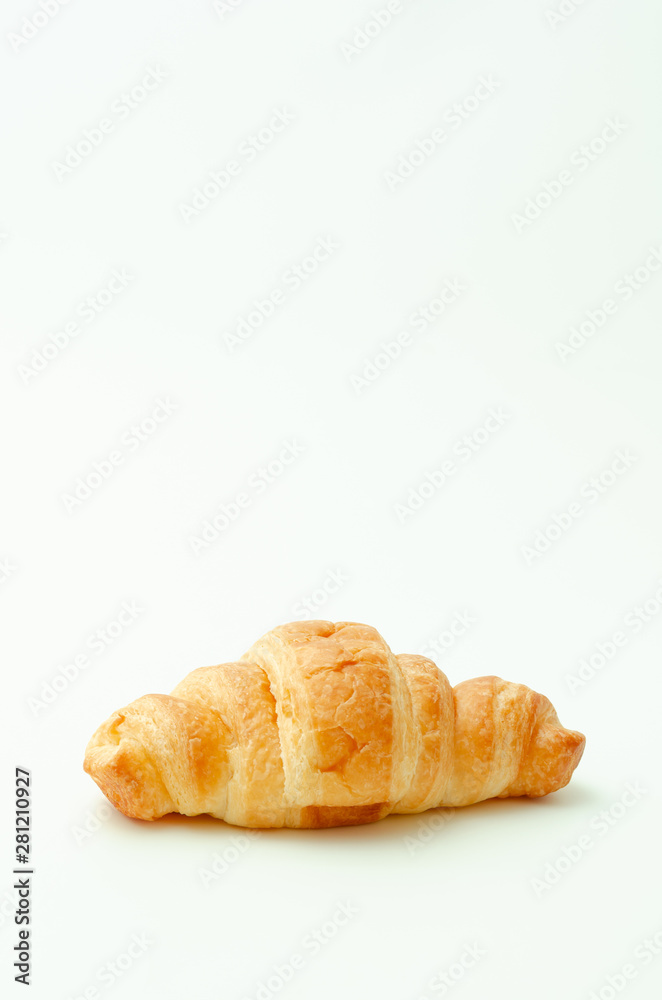 Croissants on a white background, vertical Croissants on a white background, vertical