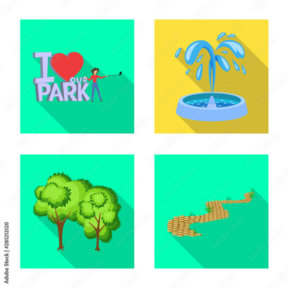 Naklejka premium Vector design of urban and street sign. Set of urban and relaxation vector icon for stock.