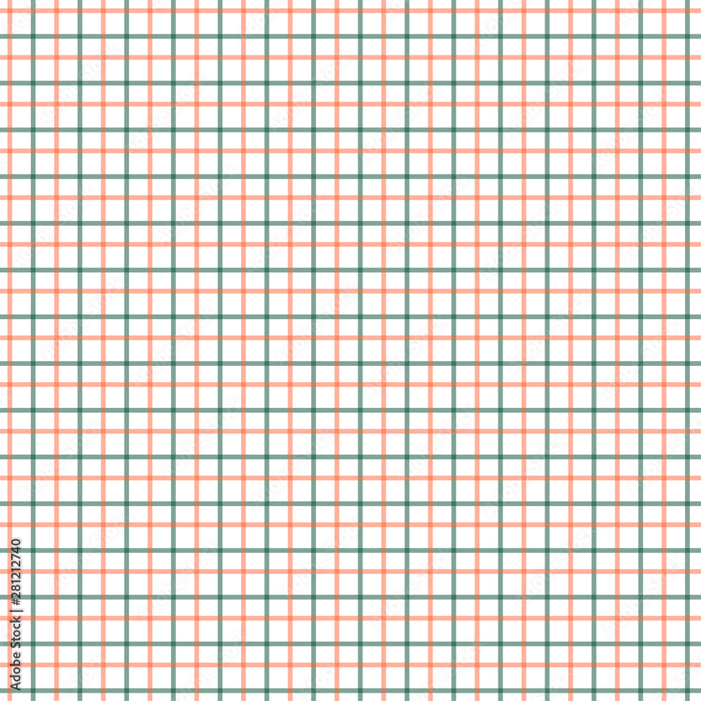 Green and Orange Tattersall Check Pattern. Men's Shirt Fashion Textile Fabric. Repeating Tile Plaid Pattern.