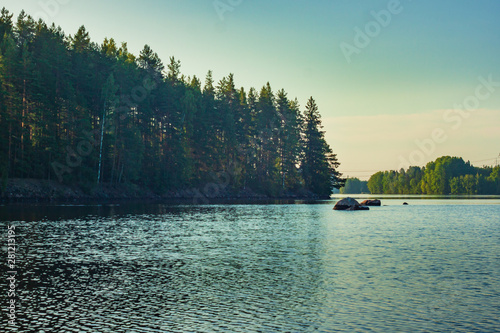 beautiful landscape with Vuoksa river photo