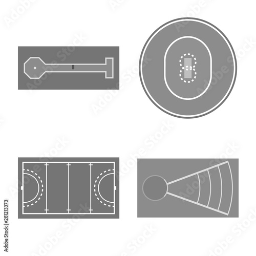 Isolated object of grass and game icon. Collection of grass and construction stock symbol for web.