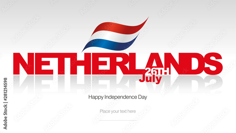 Netherlands Independence Day flag logo icon banner Netherlands Independence Day flag logo icon banner