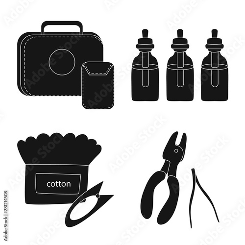 Vector illustration of e-cig and trendy logo. Collection of e-cig and electronic stock symbol for web.