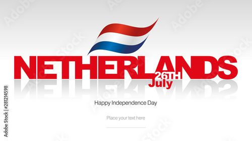 Netherlands Independence Day flag logo icon banner