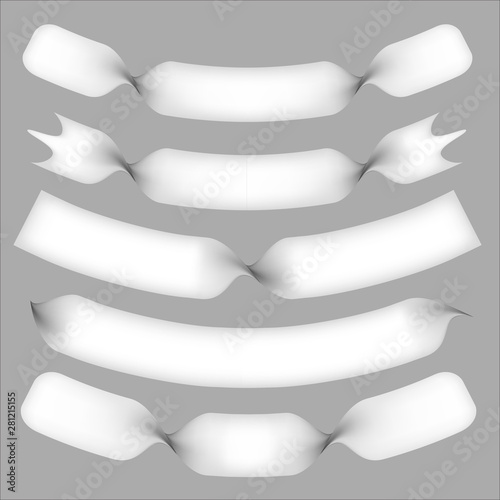 Vector White Twisted and Warped Bannners photo