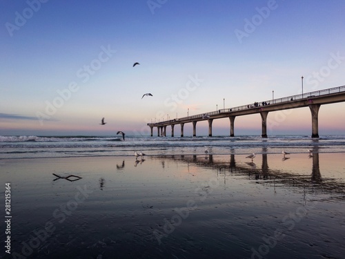 New Brigton Pier in New Zealand