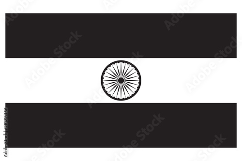 Flag of India Grayscale